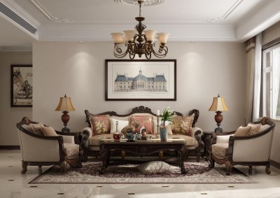 美式客餐厅3D模型下载